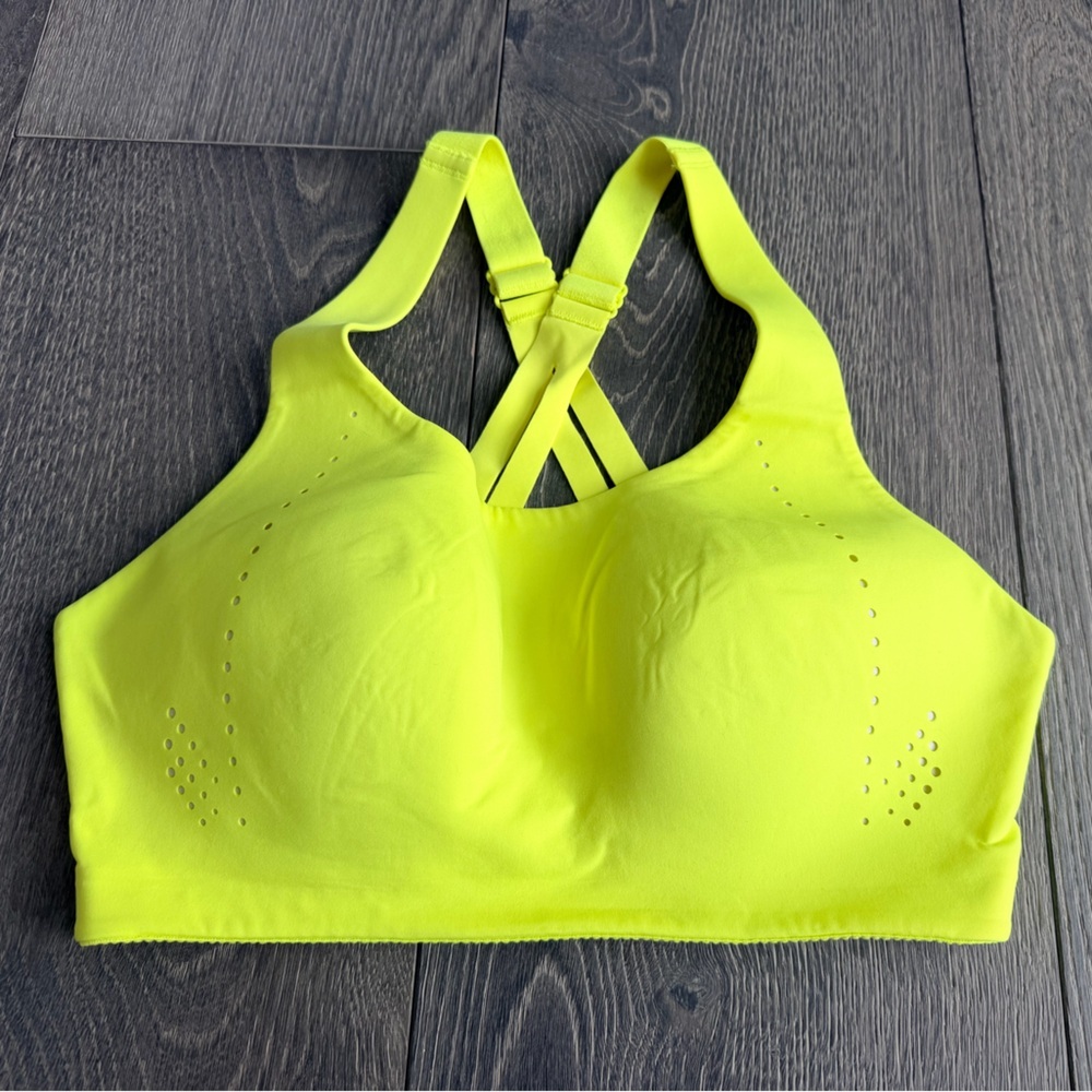 Lululemon AirSupport Bra *High Support, C–DDD Cups in Electric Lemon / Bone